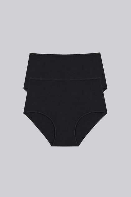 Woman's 2-pack high waist panties 4257 black color