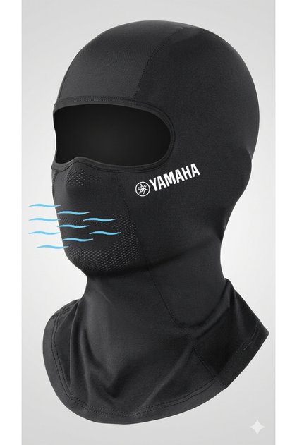Premium Yamaha Reflektörlü Siyah Kar Maskesi Model 201 Balaklava Balaclava Motorsiklet Scooter Bisiklet Spor