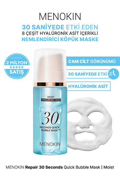 Menokin Nemlendirici, 8 Çeşit Hyalüronik Asitli Köpük Maske 30