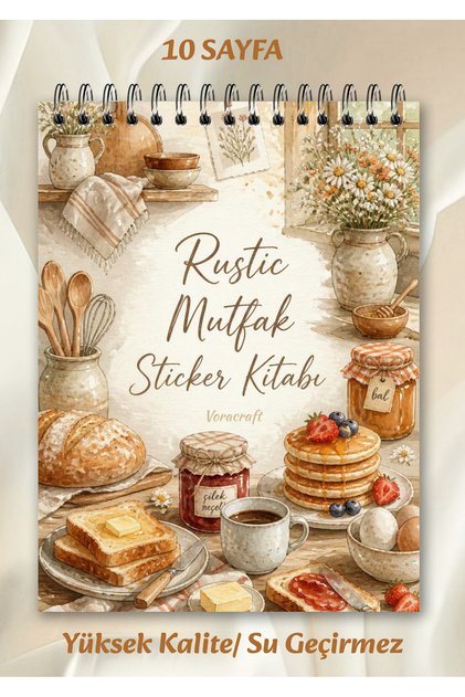 Rustic Mutfak Sticker Book, Scrapbook | Ajanda | Journal SB0006