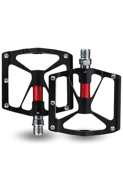 Set de pedale de aluminiu pentru biciclete Negru