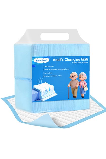 High Absorbency Disposable Bed Pads 60x90cm Incontinence Underpads for Adults | Leakproof Waterproof Mattress Protector | Soft & Comfortable Surface for Beds, Sofas (Blue, Pack of 60 (60x90))