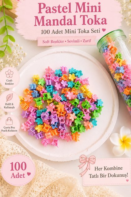 100 Pieces Mini Hairpin Buckle Set – Girls' Hair Accessory
