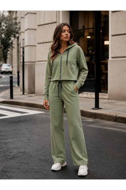 Women's Modal Fabric Relaxed Fit Hooded Top and Bottom Set