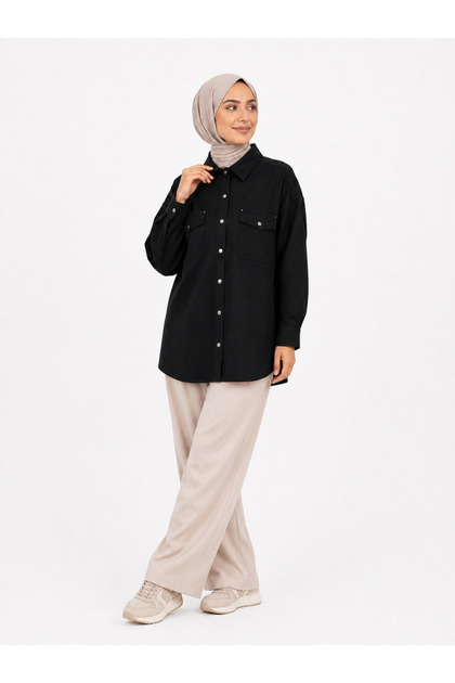kadın oversize süet gömlek
