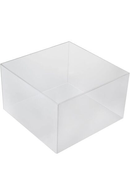 Set of 3 Clear Acrylic Cube Display Nesting Risers 20/23/25 cm Hollow Bottom