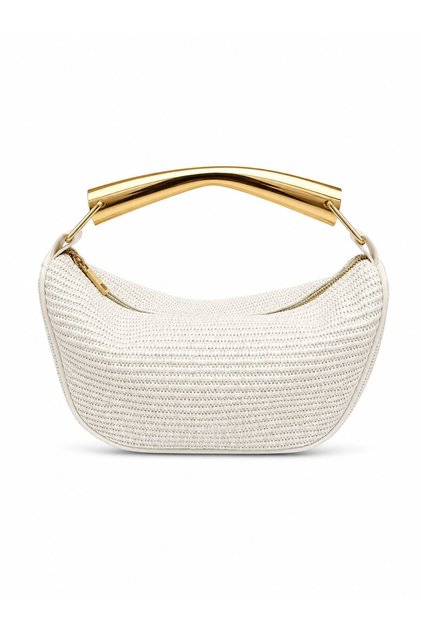 Iris Model Straw Cream Women's Hand and Shoulder Bag