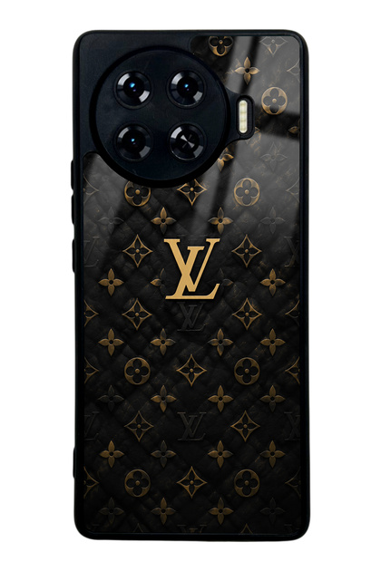 Tecno Spark 20 Pro Plus Black Gold Lv Design Glossy Phone Case