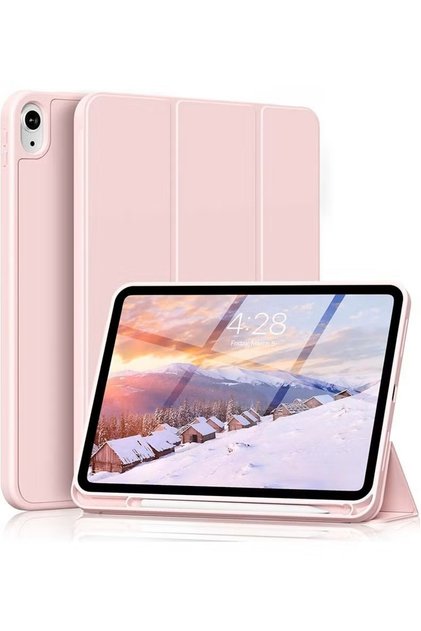 Smart Trifold Tablet Case Compatible with iPad 10th Gen 10.9" (2022) - Slim PU Leather Protective Stand Cover with Built-in Apple Pencil Holder, Storage Adapter Slot & Auto Sleep/Wake Feature