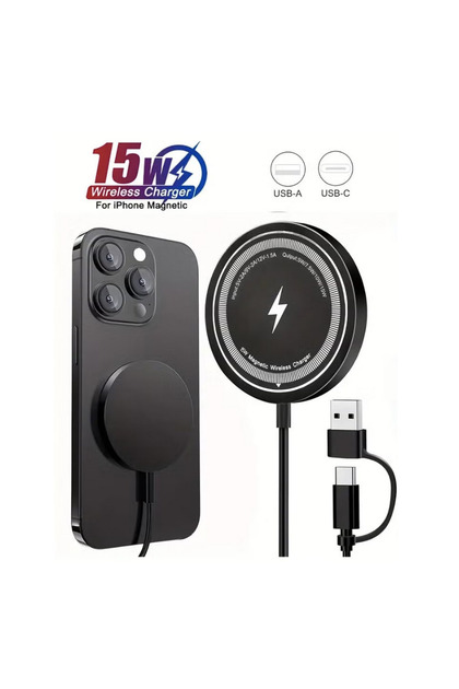 15W Magnetic Wireless Charger for Apple iPhone17 16 15 14 13 12 11 Pro Max 13Mini Macsafe Wireless Charging on Induction Back Case
