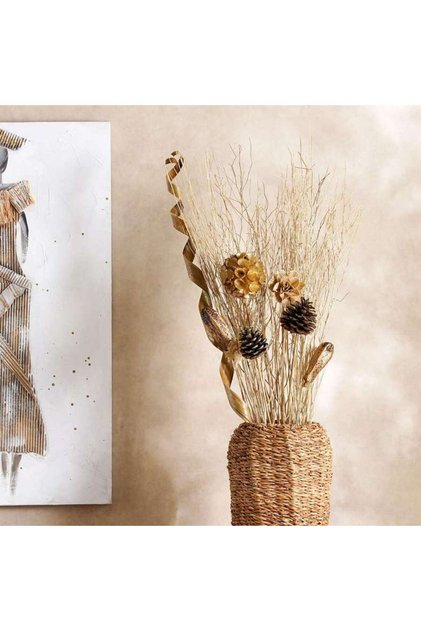 Grove Dried Plants Bouquet 100cm- Gold