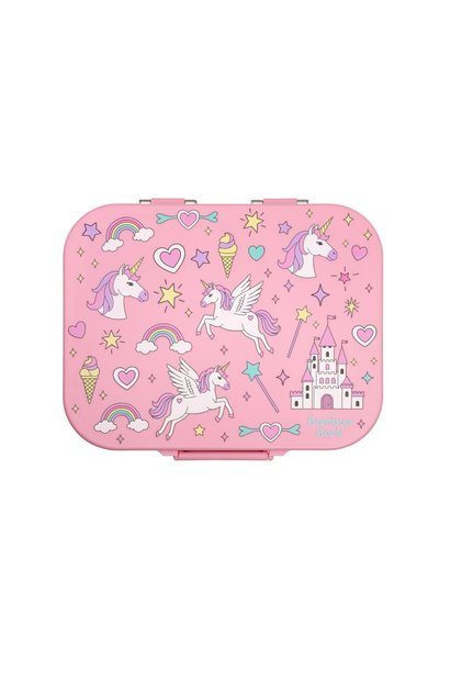 Stainless Steel Leak-Proof Bento Lunch Box for Kids, Girls & Boys – Multi-Compartment BPA-Free Lunch Box with PP Base, Unicorn Print, Perfect for School, Work & Travel