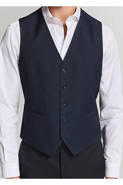 Milano slim fit kumaş yelek