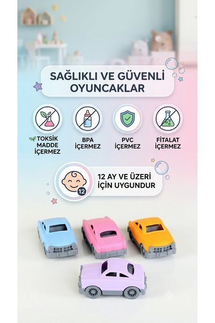 MINIQ CITY CAR OYUNCAK ARABA TEKLİ ÇOK RENKLİ (1 ADET) EĞİTİCİ ÖĞRETİCİ İLK OYUNCAK ARABAM BPA İÇERMEZ TOKSİK MADDE İÇERMEZ SÜPRİZ RENK
