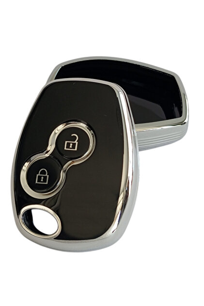 Renault Clio 3 Dacia Logan Duster Sandero Compatible Remote Key Case Cover Auto Keychain Black Silver