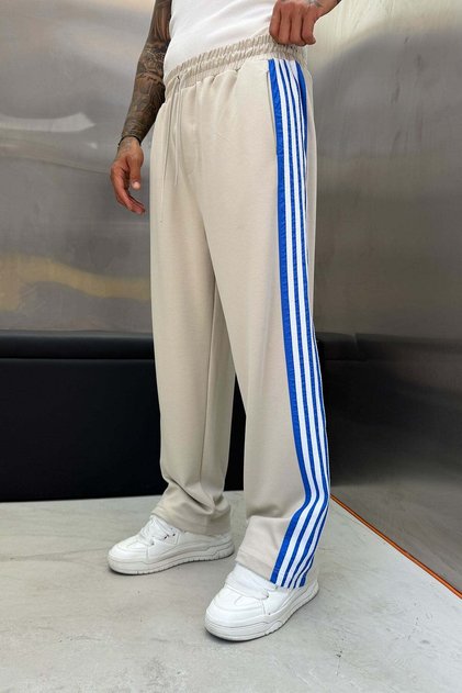 Men's Sweatpants Oysho Colorful Striped Six Gray Oversize