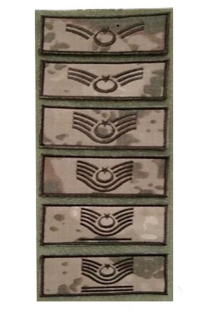 Çöl Desenli Combat Jandarma Astsubay Kıdemli Çavuş 9 cm x 4.5 cm Nakış Cırtlı