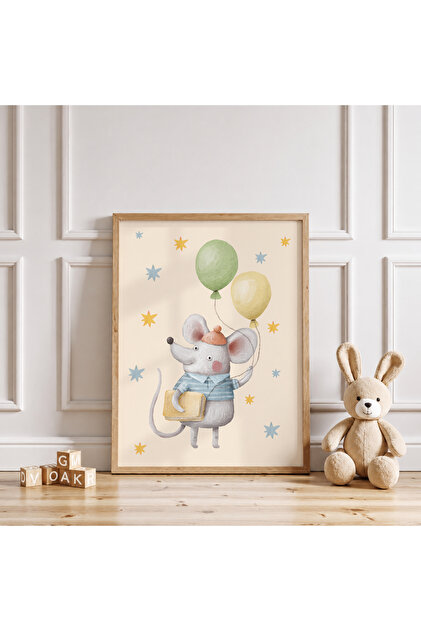 luxorpixels (Çerçevesiz) Araba Süren Tilki Çocuk Odası Poster