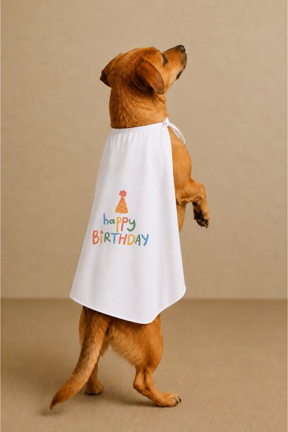 Dog Birthday Cape Happy Birthday Printed Pet Costume Photo Shoot