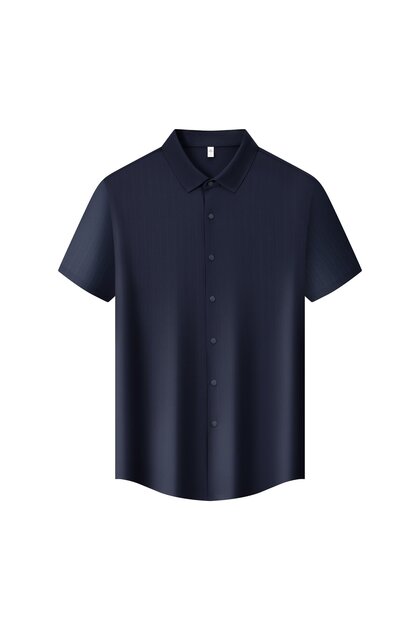 Arw86297 Seri̇ntutan--High Quality Men's Polyamide Shirt with Snap Fasteners