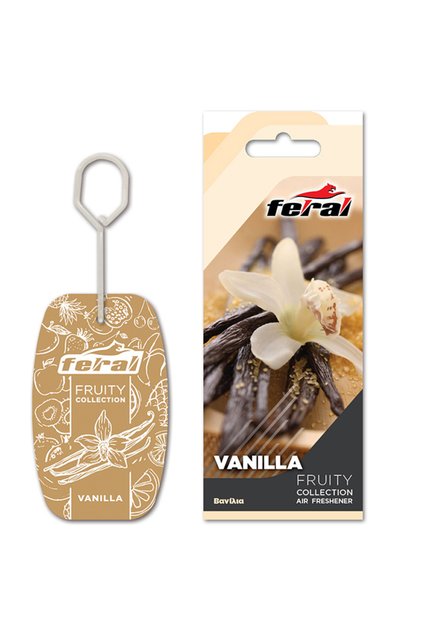 Αρωματικό Αυτοκινήτου Κρεμαστό Feral Fruity Collection Vanilla 1 Τεμάχιο