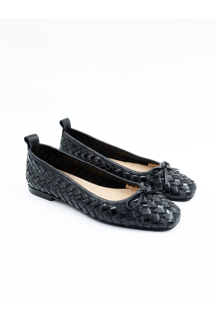 Women's Genuine Leather Ballerinas Black