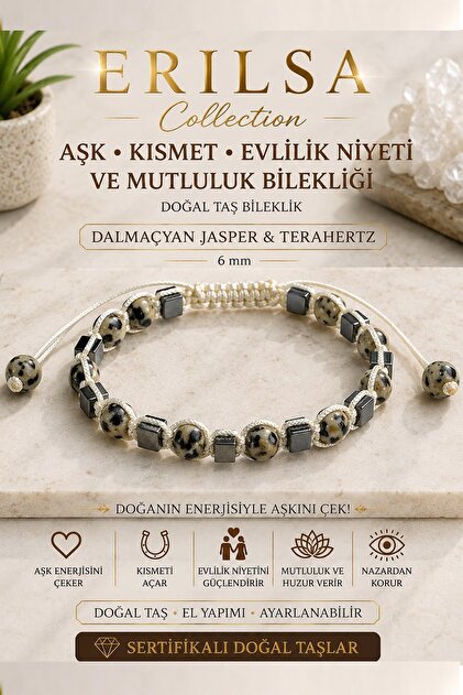 Erilsa Sertifikalı Aşk Kısmet Evlilik Niyeti Mutluluk Bilekliği