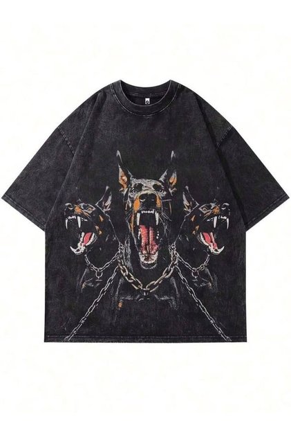 Unisex Colorful Oversize Printed T-Shirt Streetwear Comfortable Fit Daily Premium
