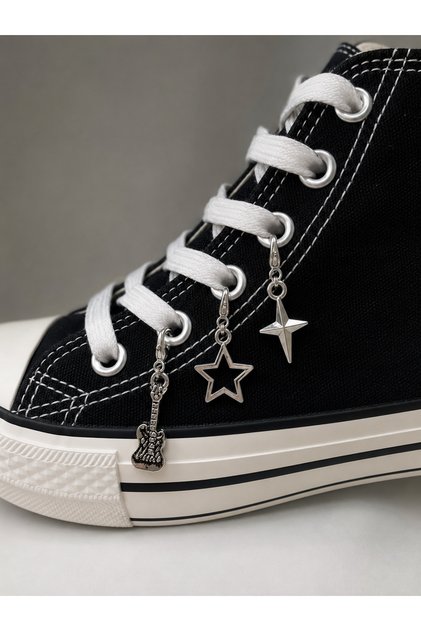 Y2K Shoe Triple Charm Set Star & Guitar Metal Charm Unisex