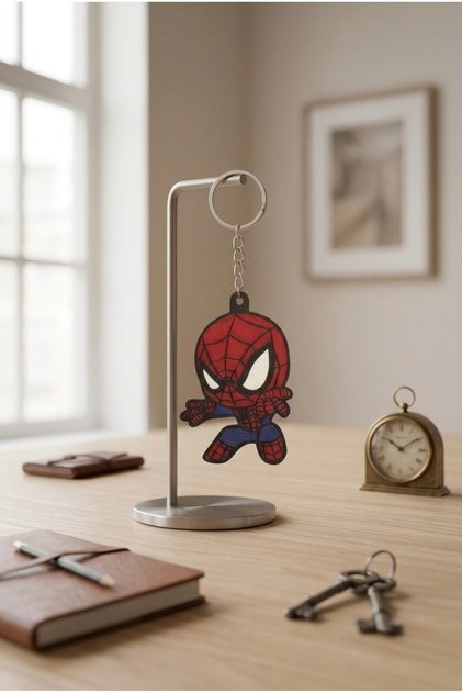 SpiderMan Örümcek Adam Temalı Maskeli Karakter Anahtarlık