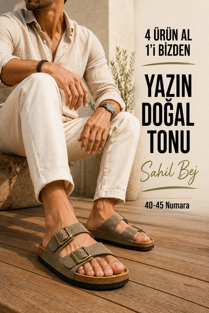 Men's Summer Double Buckle Adjustable Anatomical Sole Artificial Leather Daily Slippers 40-45