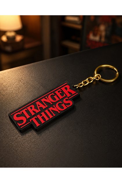 Stranger Things Logolu Anahtarlık 3D Baskı PLA Çanta Aksesuarı