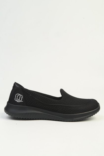 Women's Black Sports Ballerinas Qu-30168