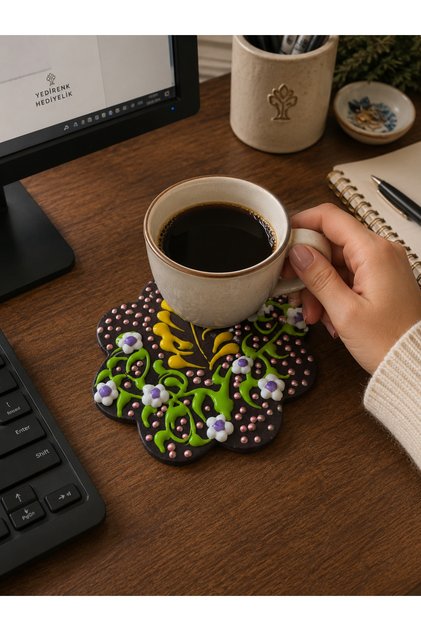 Yedirenk Gift Decorative Coasters | Tea and Coffee Coaster