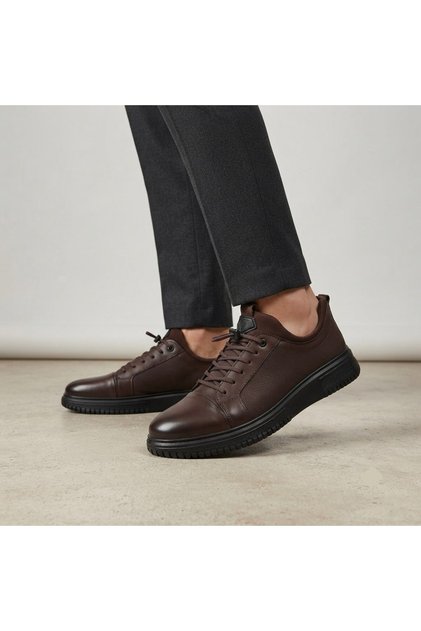 Elastic Thermo Sole Comfortable Genuine Leather Men's Daily Casual Shoes K0795-2297