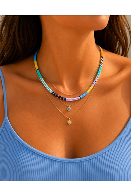 Miyuki Herringbone Necklace
