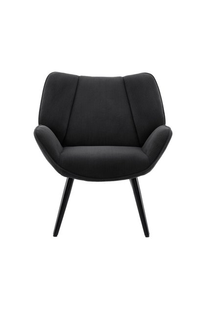 Modern Corduroy Wingback Accent Chair – High Back Upholstered Armchair with Sturdy Metal Legs, Comfortable Reading Chair for Living Room, Bedroom, or Office – Easy to Assemble
