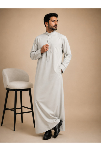 ثوب رينية ملون مقاس طول (56) العرض (S)