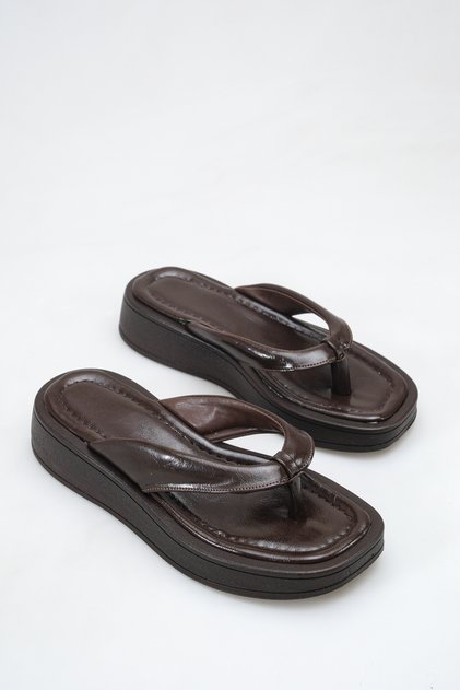 Bitter Brown Women's Slippers Flip-Flops Daily Comfortable