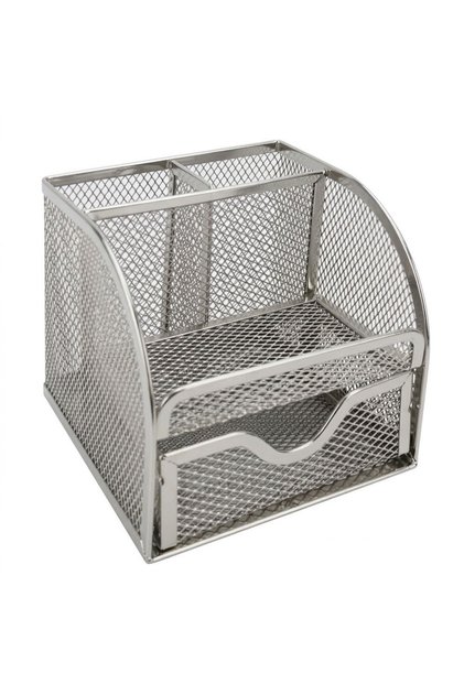 Tabletop Pen Holder 4-Piece Metal Gray