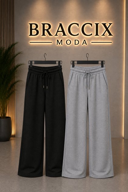 Sweatpants Set of 2 Black Gray Comfort Fit Anti-Sweat