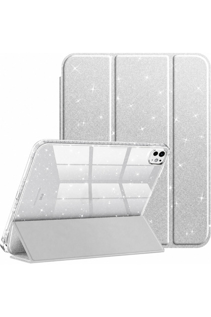 Apple iPad Pro 11 1./2. Nesil Kılıf Simli Işıltılı Flip Cover Kalem Bölmeli PC Case 2018-2020