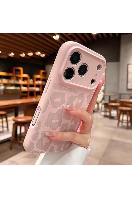 iPhone17 Pro Pink Leopard Pattern Liquid Silicone Case for iPhone 18 17 16 Pro Max Air 14 15 Plus 13
