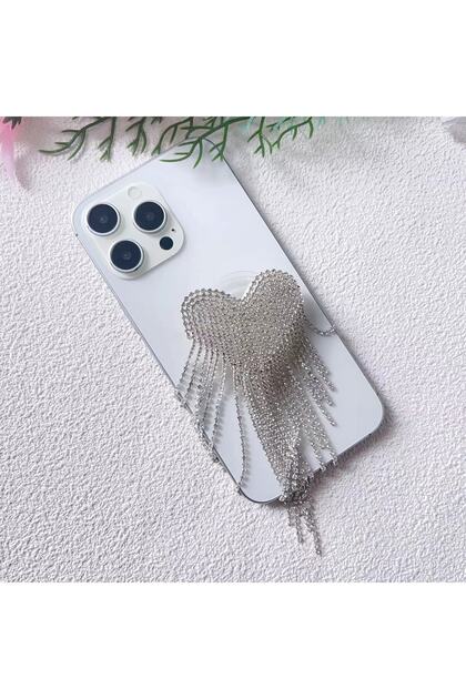 White European and American Personalized Rhinestone Tassel Adhesive Bracket for Mobile Phone Expanda