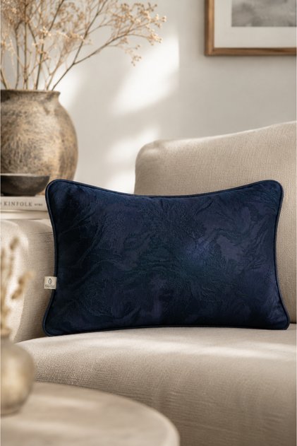 HUSĂ PENTRU PERNĂ DRAPERIE ROYAL ALBASTRU ÎN FORMĂ DE DREPTUNGIU (30X50)