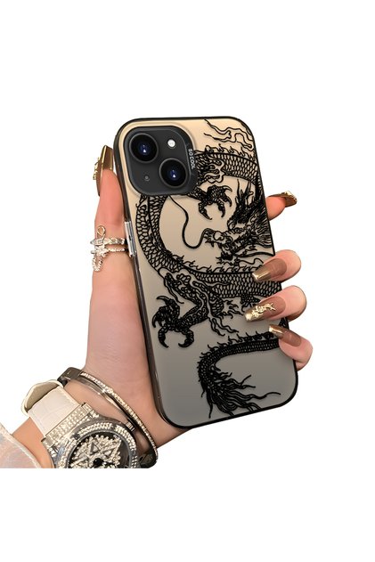 iPhone 13 Mini Uyumlu Yüksek Kaliteli Klasik Ejderha Deseni Telefon Kılıfı, Şok Emilimi Sağlar