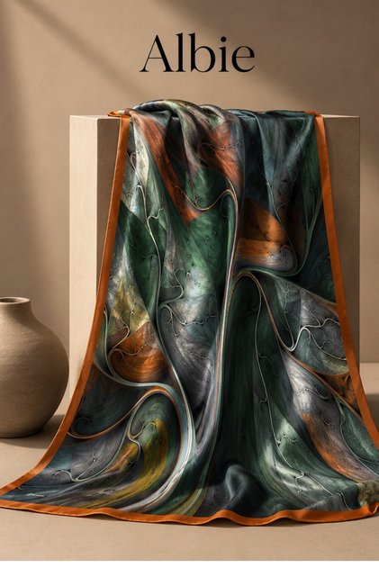 Women's French Silk Luxury Shawl Model