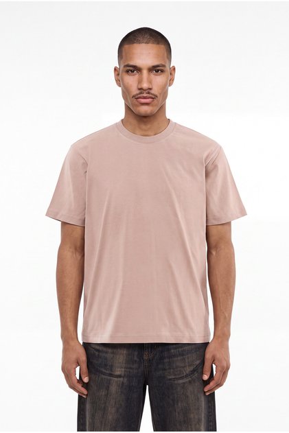 Men's Basic Relaxed Thin Cotton T-Shirt Stone