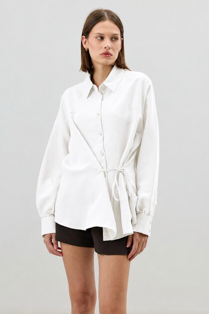 Tied Striped Women's Shirt