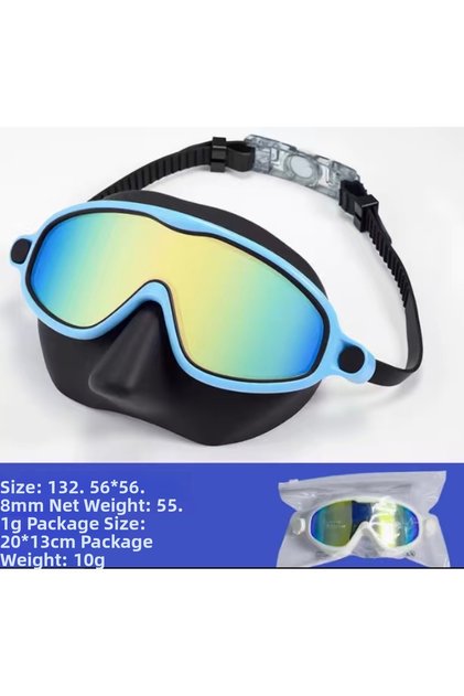 Wide Angle Anti-Fog Uv Children's Swimming Goggles with Ear Plugs Pool and Sea Goggles Diving Goggles Mask
